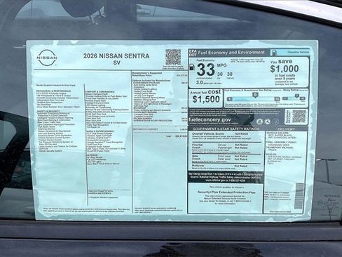 New 2026 Nissan Sentra SV w/ SV Convenience Package image 12