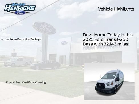 Used 2025 Ford Transit 250 148 High Roof Extended w/ Load Area Protection Package RWD image 4