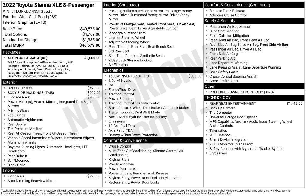 Used 2022 Toyota Sienna XLE w/ XLE Plus Package FWD image 27