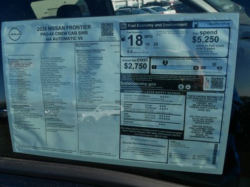 New 2026 Nissan Frontier PRO-4X w/ Pro Premium Package AWD/4WD image 7