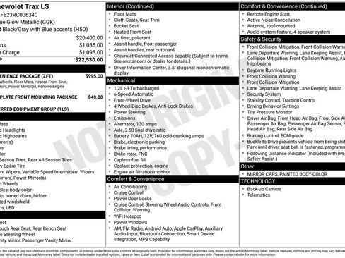 Used 2024 Chevrolet Trax LS w/ LS Convenience Package image 2