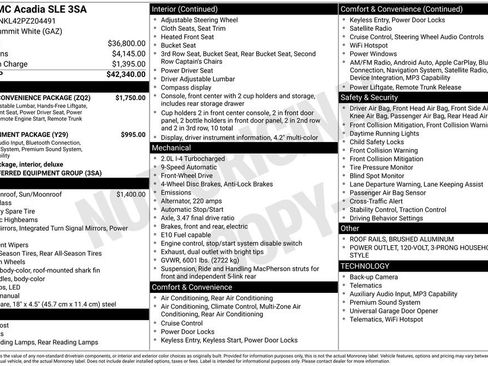 Used 2023 GMC Acadia SLE w/ Driver Convenience Package FWD image 5