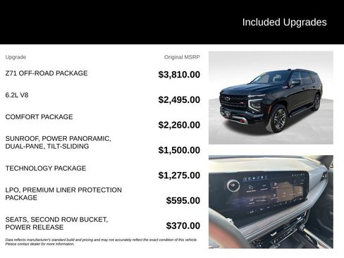 Used 2026 Chevrolet Tahoe Z71 w/ Z71 Off-Road Package AWD/4WD image 7