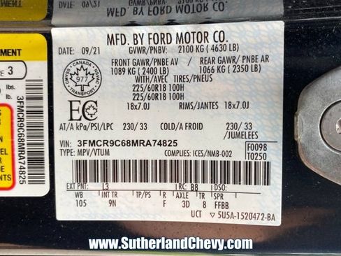 Used 2021 Ford Bronco Sport Outer Banks w/ Outer Banks Package AWD/4WD image 47