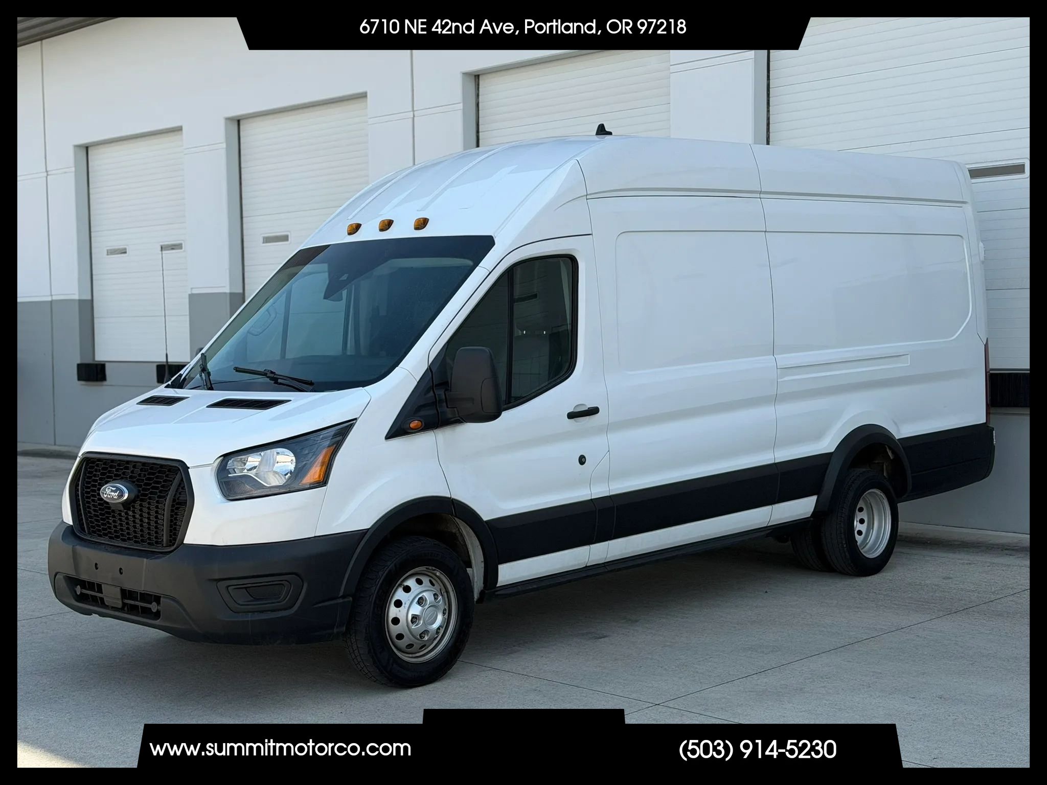 Used 2023 Ford Transit 350 148 High Roof Extended DRW w/ Load Area Protection Package RWD image 1
