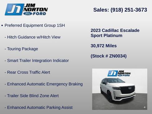 Used 2023 Cadillac Escalade Sport Platinum w/ LPO, ONYX Package AWD/4WD image 15