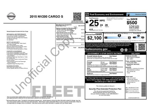 Used 2015 Nissan NV200 S w/ Cruise Control Package FWD image 5