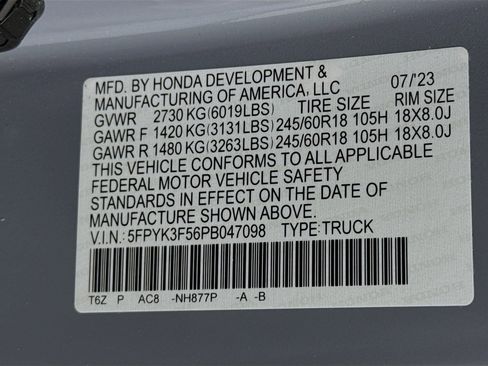 Certified 2023 Honda Ridgeline RTL image 31