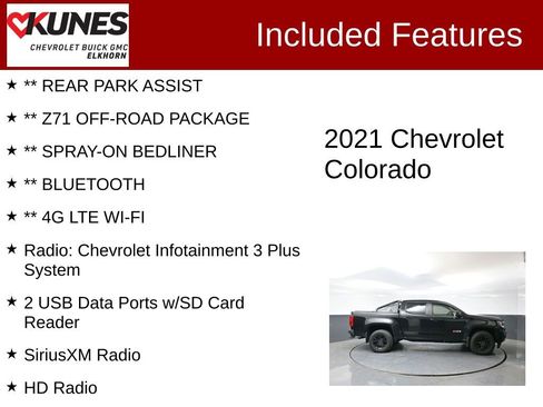 Used 2021 Chevrolet Colorado Z71 w/ Z71 Midnight Edition AWD/4WD image 3