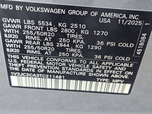 New 2026 Volkswagen Atlas Cross Sport SE image 21