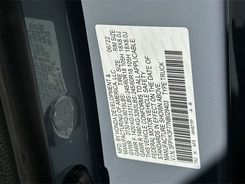 Certified 2022 Honda Ridgeline RTL-E image 31