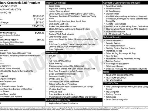 Used 2019 Subaru Crosstrek 2.0i Premium w/ Moonroof Package image 6