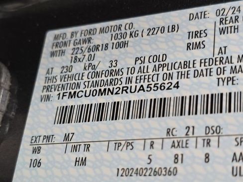 Used 2024 Ford Escape ST-Line w/ Tech Pack #1 image 53