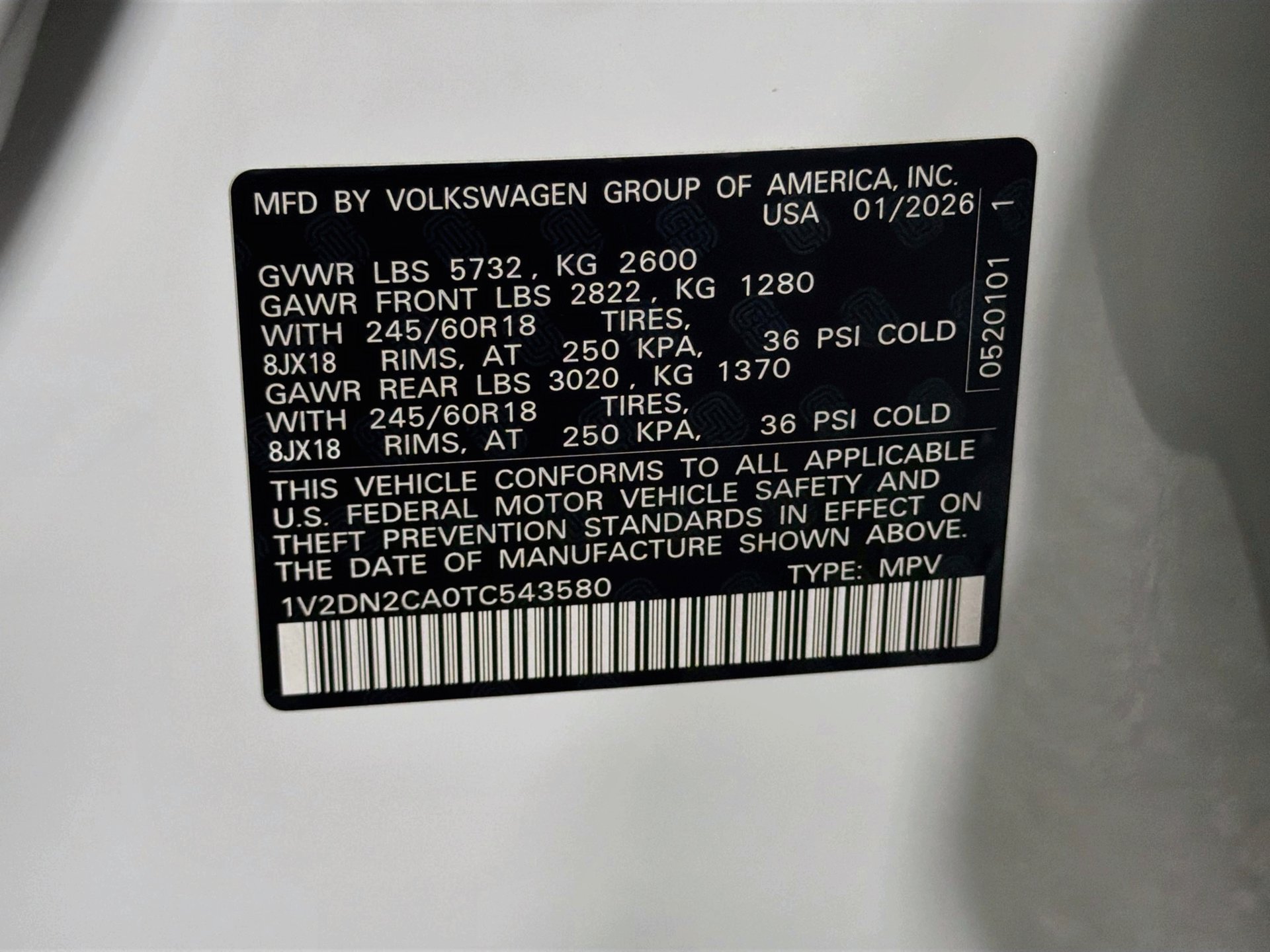 Certified 2026 Volkswagen Atlas SE FWD image 32