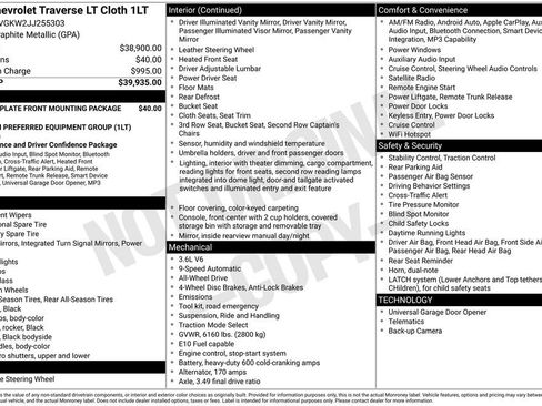 Used 2018 Chevrolet Traverse LT image 9