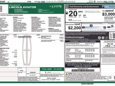 Certified 2023 Lincoln Aviator Reserve w/ Equipment Group 201A image 35