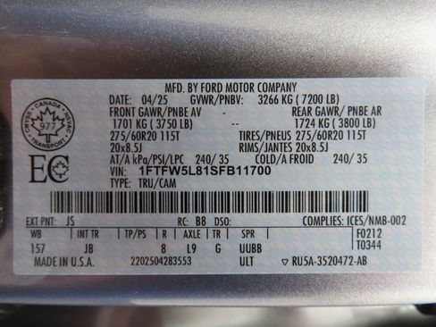 Used 2025 Ford F150 Lariat w/ Equipment Group 502A High AWD/4WD image 82