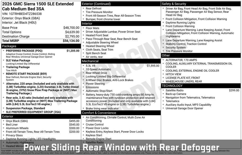 New 2026 GMC Sierra 1500 SLE w/ Preferred Package RWD image 55