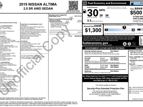 Used 2019 Nissan Altima 2.5 SR w/ SR Premium Package AWD/4WD image 3