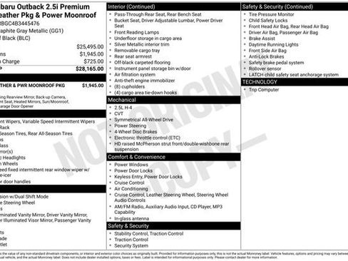 Used 2011 Subaru Outback 2.5i Premium image 30
