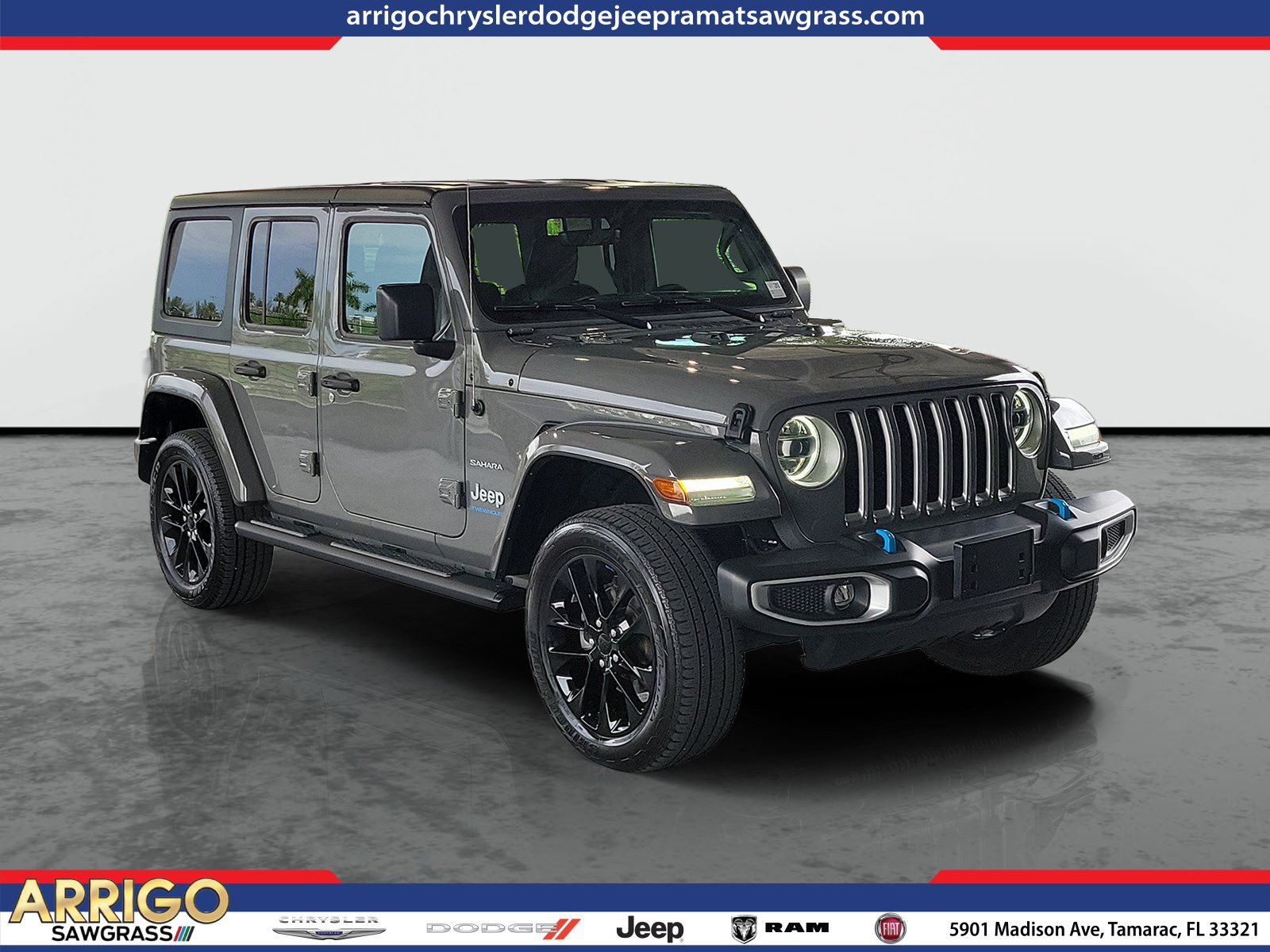 Certified 2023 Jeep Wrangler Unlimited Sahara w/ Cold Weather Group AWD/4WD image 1