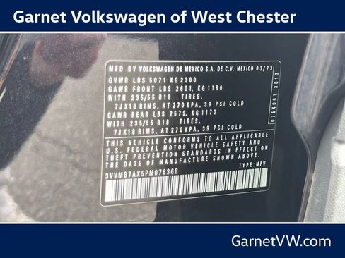 Certified 2023 Volkswagen Tiguan SE w/ Panoramic Sunroof Package AWD/4WD image 29