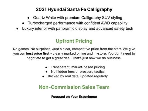 Used 2021 Hyundai Santa Fe Calligraphy w/ Cargo Package AWD/4WD image 3