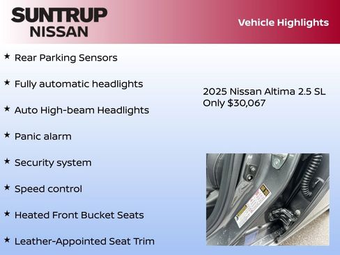 New 2025 Nissan Altima 2.5 SL image 30