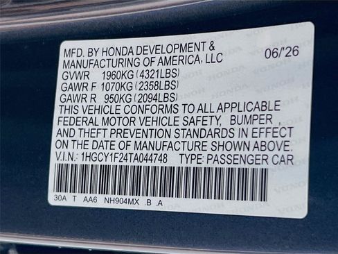 New 2026 Honda Accord LX image 27
