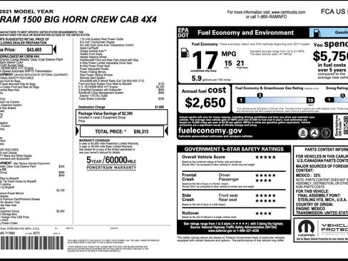Used 2021 RAM 1500 Big Horn AWD/4WD image 2