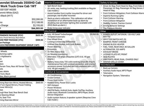 New 2025 Chevrolet Silverado 3500 W/T w/ WT Convenience Package AWD/4WD image 21