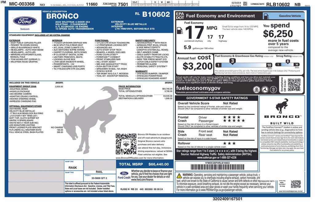 Used 2024 Ford Bronco Wildtrak AWD/4WD image 40