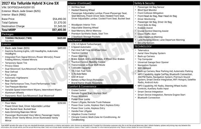 New 2027 Kia Telluride SX X-Line w/ Towing Package AWD/4WD image 4