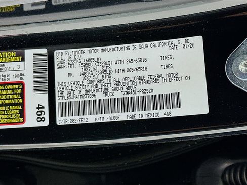 New 2026 Toyota Tacoma TRD Sport AWD/4WD image 31