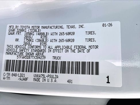 New 2026 Toyota Tundra Limited image 19