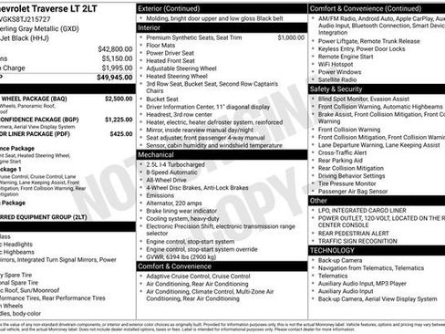 New 2026 Chevrolet Traverse LT w/ Sun and Wheel Package image 6