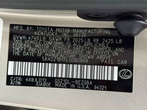 Used 2020 Lexus ES 350 w/ Premium Package image 70