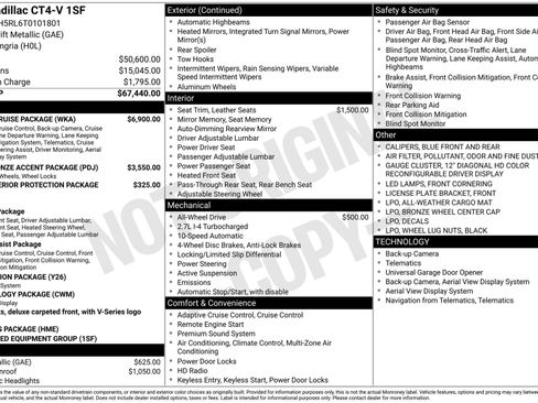 New 2026 Cadillac CT4 V w/ Super Cruise Package AWD/4WD image 3