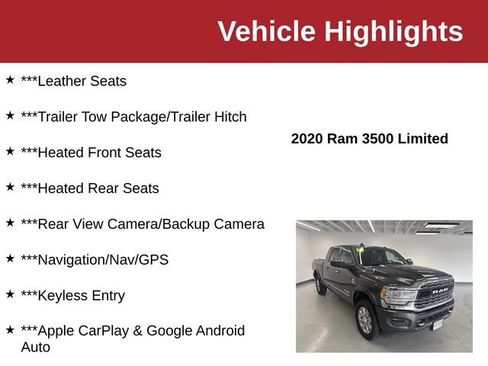 Used 2020 RAM 3500 Limited AWD/4WD image 10
