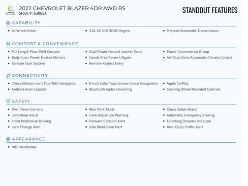Used 2022 Chevrolet Blazer RS image 3