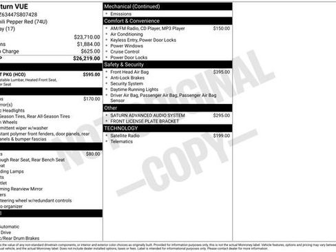 Used 2007 Saturn Vue AWD V6 w/ Comfort Pkg image 39