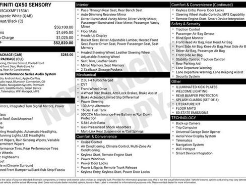 Used 2021 INFINITI QX50 Sensory w/ Cargo Package image 6