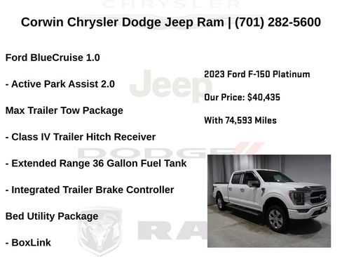 Used 2023 Ford F150 Platinum w/ Equipment Group 701A High AWD/4WD image 6