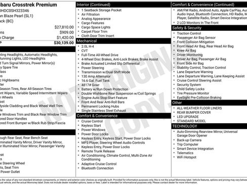 Certified 2025 Subaru Crosstrek 2.0i Premium image 33