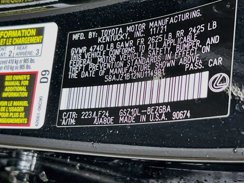 Used 2022 Lexus ES 350 F Sport FWD image 31