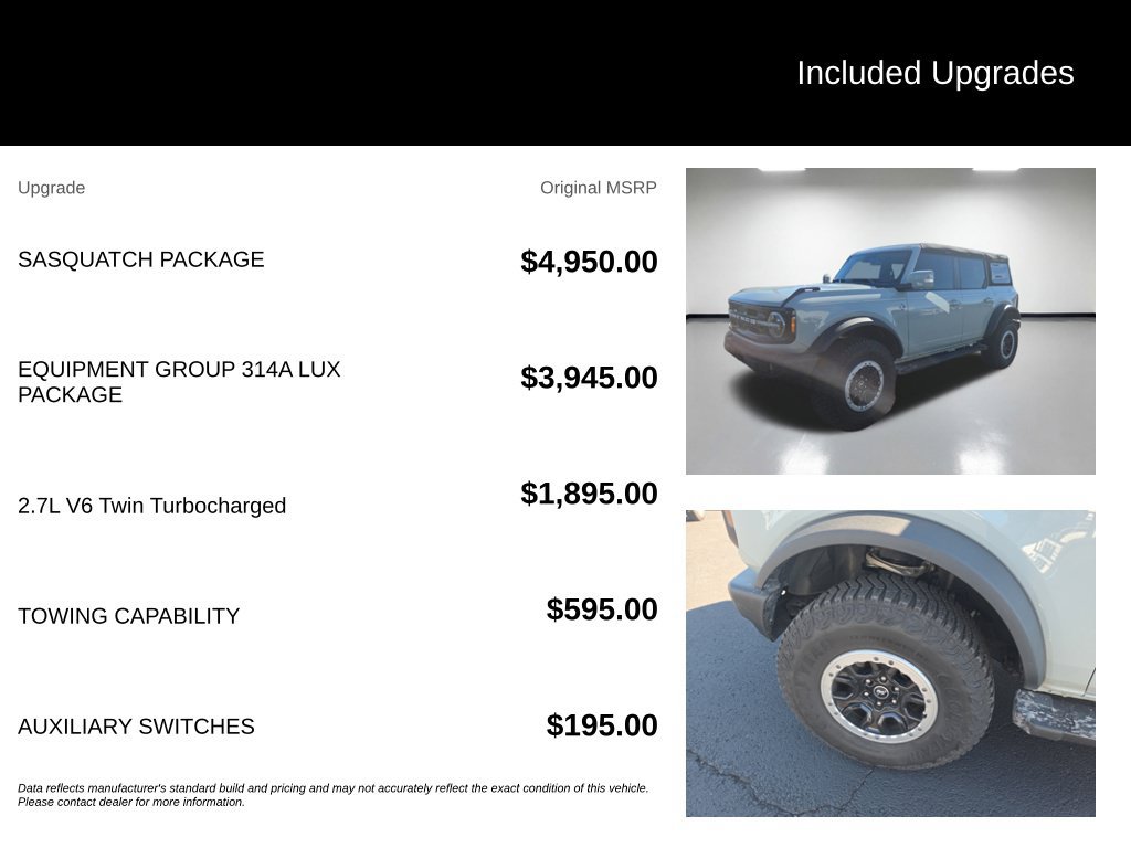 Used 2023 Ford Bronco Outer Banks w/ Sasquatch Package AWD/4WD image 7