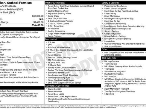 Used 2025 Subaru Outback Premium AWD/4WD image 2