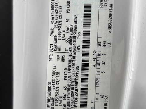Used 2021 Ford F250 XL w/ Power Equipment Group RWD image 28