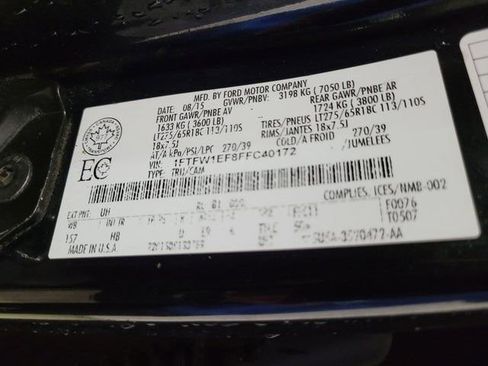 Used 2015 Ford F150 Lariat w/ Equipment Group 502A Luxury image 55