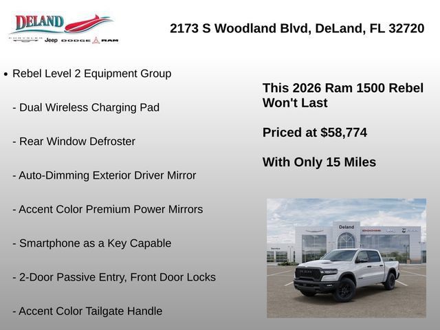 New 2026 RAM 1500 Rebel w/ Rebel Level 2 Equipment Group AWD/4WD image 9